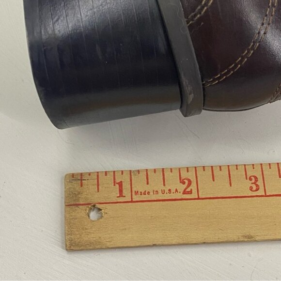 Hush Puppies Brown Leather Square Toe Heel women’s Size 8M - Picture 5 of 10